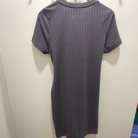 NWT Evereve Women's Teagan Knotted Dress Oxide Ribbed Wrap Dress - size M - Picture 4 of 7